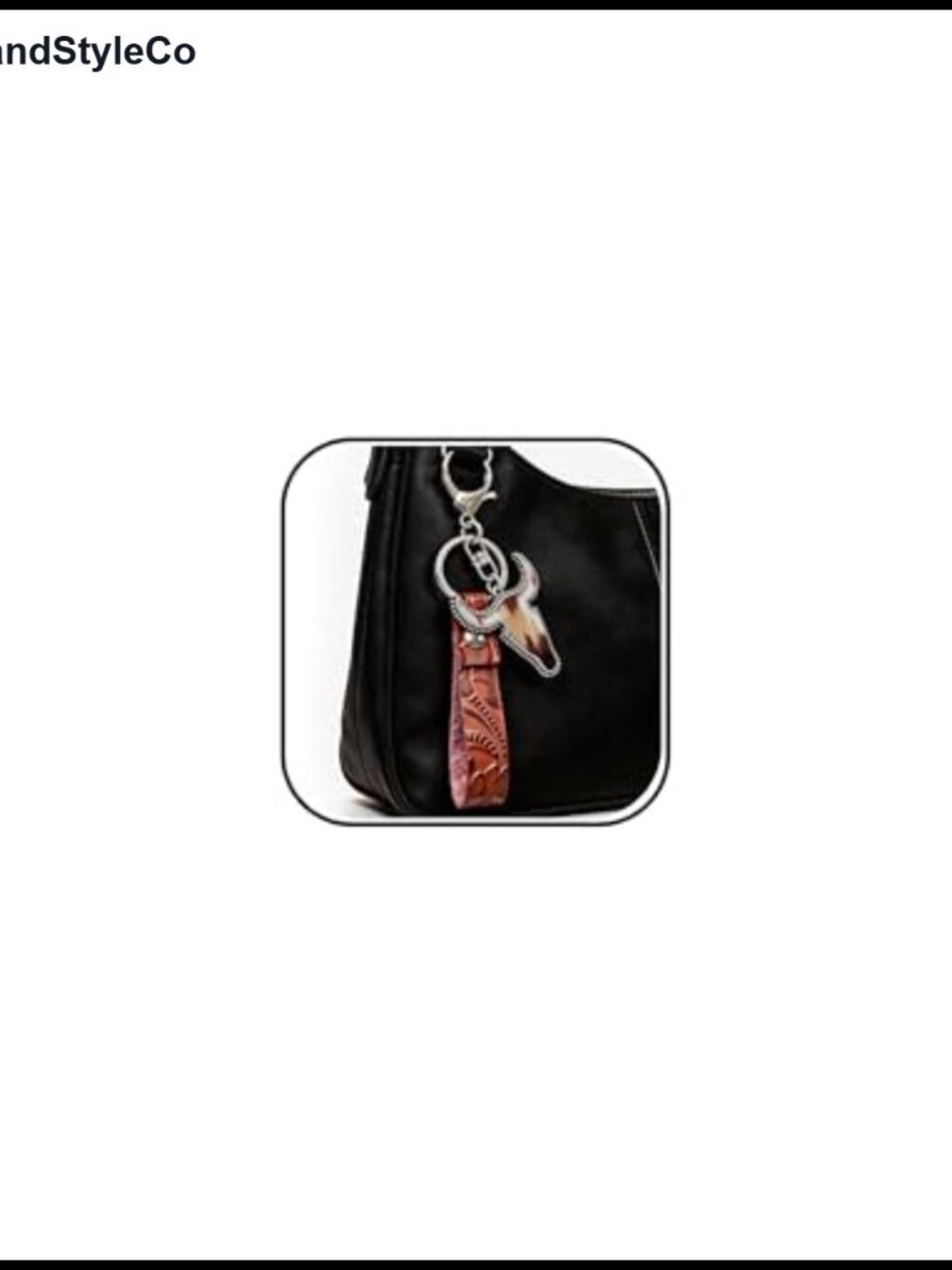 Turquoise Western Keychain Bag Charm Cowboy Purse Charm Handbag
